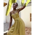 thumbnail image 5 of Women'S 2024 Summer Rope Knot Halter Party Dress Matcha Color One size, 5 of 9
