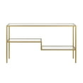 thumbnail image 3 of Evelyn&Zoe Lovett 55" Wide Rectangular Console Table, Brass, 3 of 7