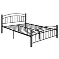 thumbnail image 1 of Costway Queen Size Metal Platform Bed Frame Headboard Footboard Steel Slat Support, 1 of 10