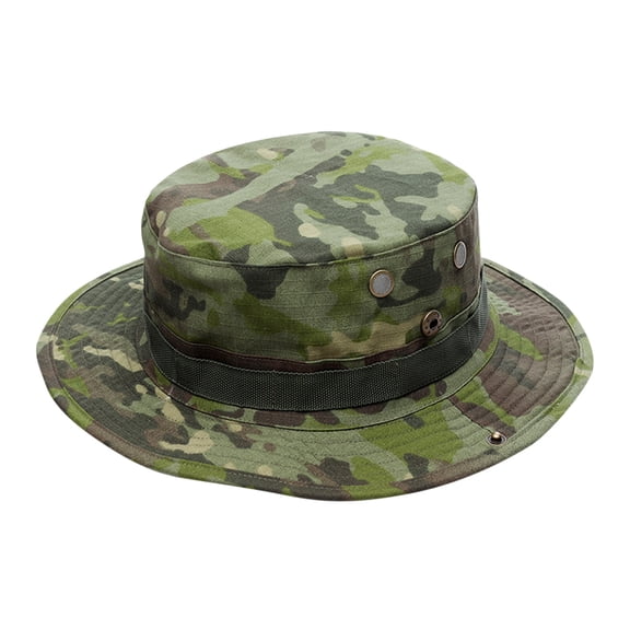 Hats for Men and Women Camouflage Adjustable Drawstring Neutral Summer Fisherman Bucket Hat Daily Wear