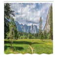 thumbnail image 3 of Ambesonne Yosemite Shower Curtain, Nature Valley Meadow, 69"Wx84"L, Grey Green, 3 of 5