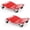 Red, variant on Wheel Dolly Set of 2, Heavy-Duty Cart, 3000LBS Heavy-Duty with Brakes for Moving Cars, Trucks, Trailers, Motorcycles, and Boats