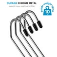 thumbnail image 4 of ZOBER Slack/Trousers Pants Hangers - 20 Pack - Strong and Durable Anti-Rust Chrome Metal Hangers, Non Slip Rubber Coating, Slim & Space Saving, Open Ended Design for Easy-Slide Pant, Jeans, Slacks Etc, 4 of 6