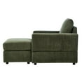thumbnail image 2 of Corduroy Sofa with Ottoman, Skin - friendly Surface / Relaxing for Living Space Time, 2 of 4