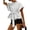 LightGrey, variant on Women's Summer Tie Knot Short Sleeves T Shirt Crewneck Tee Tops Sweatshirt