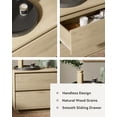 thumbnail image 4 of Joyyskill Mid Century Modern Nightstand with 2 Drawers Set of 2, Wooden End Table Bed Side Table with Storage Bedside Night Stand, Light Oak, 4 of 5