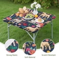 thumbnail image 4 of French Bulldog Dog and Pioneer Flower Square Fitted Tablecloth with Elastic Edge,Square Table Cover,Washable Elastic Table Cover for Home Kitchen Party Decor 36"x36", 4 of 6