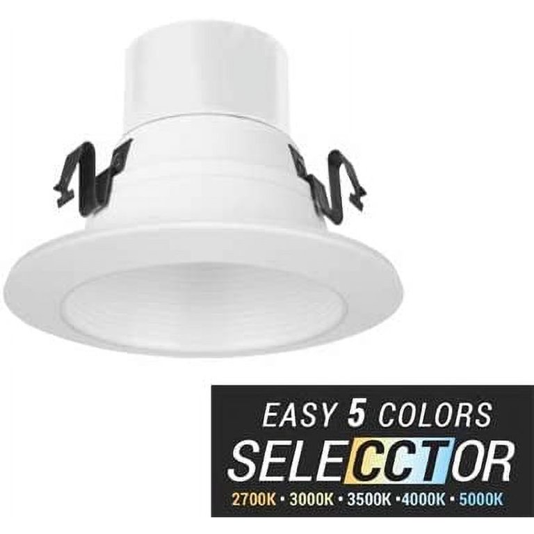 Elite Rel437-cct Series LED Retrofit Baffle Trim, Color SeleCCTor 2700K/3000K/3500K/4000K/5000K (White, 4 inch Elite Rel437-cct Series LED Retrofit Baffle Trim, Color SeleCCTor 2700K/3000K/3500K/4000K/5000K (White, 4 inch
