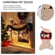 thumbnail image 3 of Medias navideñas para perros y gatos, medias para mascotas con forma de pez grande a cuadros de arpillera, medias colgantes clásicas para decoraciones navideñas, 3 of 5
