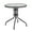 Clear Top/Gray Rattan, variant on Flash Furniture 28'' Round Tempered Glass Metal Table with Black Rattan Edging