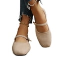 thumbnail image 6 of SuTry Women's Square Toe Mary Jane Flats Faux Adjustable Buckle Strap Lightweight Versatile Comfortable Slip On Casual Everyday Walking Shoes(41), 6 of 8