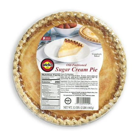 Wicks Old-Fashioned Sugar Cream Pie, 32 oz (Frozen)