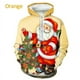 thumbnail image 4 of Sudadera con capucha con estampado 3D de Papá Noel y muñeco de nieve para hombre, sudadera informal holgada de manga larga con capucha y diseño de Feliz Navidad, 4 of 4