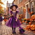 thumbnail image 6 of OJSFQUFP 5 Pcs Set Girls Halloween Dress up for Girls,Witch Hat Tutu Skirt Trick-or-Treat Outfit for Toddler Aged 3-12Y, 6 of 9