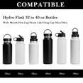 thumbnail image 3 of Linkidea Water Bottle Boot Compatible with Hydra Flask Wide Mouth Flex Cap/Straw Lid/Chug Cap 32oz/40oz, Silicone Bottle Bottom Sleeve Cover Protector, Bottle Bumper (Black / 2 Pack), 3 of 6