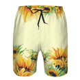 thumbnail image 3 of Goofa Sunflowers On A Yellow Background Printed Mens Swim Trunks Summer Quick Dry Short Beach Swimwear Bathing Suits-Large, 3 of 9