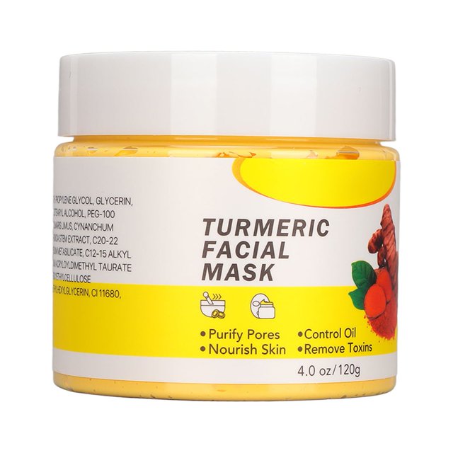 Máscara de barro de limpieza profunda, máscara facial de arcilla de cúrcuma que nutre la piel para todo tipo de piel Demonsen None