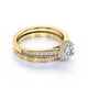 thumbnail image 4 of JeenMata Anillo de Compromiso con Diseño de Solitario con Hojas de Rama de Moissanita de Talla Brillante Redonda de 0,50 Quilates en Baño de Oro Blanco de 18 K sobre Plata, 4 of 6