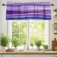 thumbnail image 2 of Abstract Ombre Purple Wave Valances for Windows, 60 x 18in, Purple Strips Rod Pocket Kitchen Valance Curtain Light Filtering Window Treatments for Living Room Bedroom, 1 Panel, 2 of 7