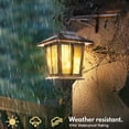 thumbnail image 6 of HOODINK 2 Pack Solar Hanging Lanterns Outdoor, Waterproof Aluminum LED Solar Lights with 4 Panels, 3000K Warm White for Yard, 6 of 10