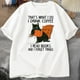 thumbnail image 3 of Camiseta con estampado de gato para hombre y mujer, Camisa cómoda de algodón con diseño divertido, libros, café, ropa masculina, 3 of 4