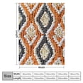thumbnail image 4 of Nawypu  Acrylic Knitted Throw Blanket, Lightweight and Soft Cozy Decorative Woven Blanket with Tassels for Travel, Couch, Bed, Sofa, Orange and White Wave, 4 of 6