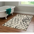 thumbnail image 2 of Moroccan Marrakes Ivory Rug 3 x 5 Modern Frieze Shag Geometric Design, 2 of 5
