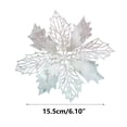 thumbnail image 2 of VOTRUDI Snowflakes-Christmas Tree Decorations,Christmas Tree Pendant Glitter White 12cm Plastic Flower Five-pointed Star Snowflake Deer Pendant Scene Arrangement Decoration,A, 2 of 2