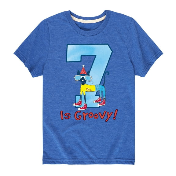 Pete The Cat - 7Th Birthday Boys - Youth Short Sleeve Graphic T-Shirt
