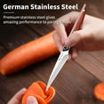 thumbnail image 3 of Paring Knife for Kitchen Use Set of 3 Extra Sharp Small Fruit Knives Stainless Steel for Home, 3 of 6