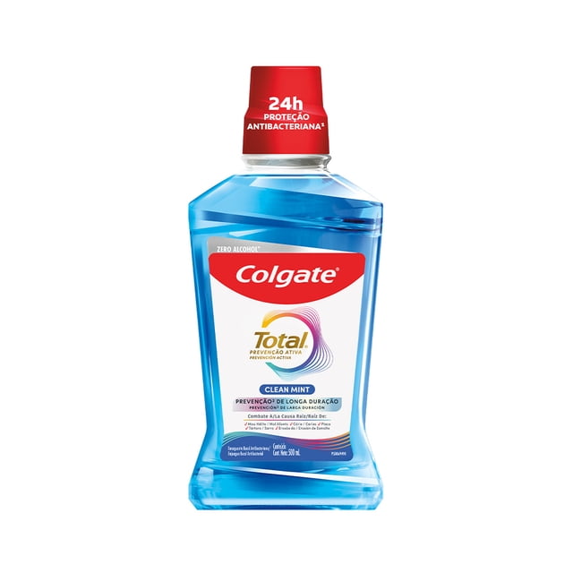 Enjuague Bucal Colgate Total Clean Mint Prevención Activa Zero Alcohol 500 ml