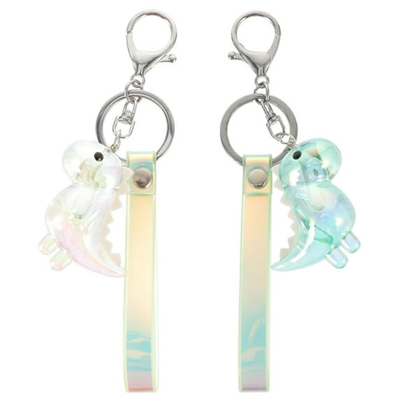 2 llaveros de dinosaurio acrílico, llavero decorativo con colgante para bolso.