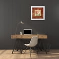 thumbnail image 3 of Grey, Jace 20x20 White Modern Wood Framed Museum Art Print Titled - Red Border Floral B2, 3 of 4