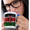 thumbnail image 2 of 3drose, National Flag of Kenya Painted onto a Brick Wall Kenyan, 11oz Two-tone Blue Mug, 2 of 6