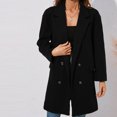 thumbnail image 1 of EGNMCR Veste à Manches Longues pour Femmes, Manteau Décontracté Sans Capuche à Manches Longues & Vestes Manteau Uni à Manches Longues pour Femmes Manteau en Laine à Revers Manteau/veste Décontracté Sans Capuche à Manches Longues Women Coat, 1 of 9