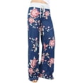 thumbnail image 3 of Hotmiss Pantalones cómodos y elásticos con estampado floral y cordón para mujer, 3 of 5