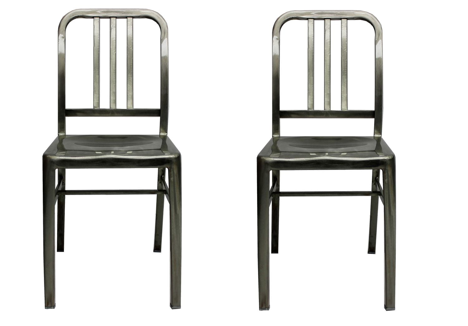 Plata Décor Import Inc - Navy Chair  Stainless Set of 2