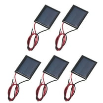 Uxcell 5 Pcs 1V 0.08W 80mA Mini Solar Panels, Small Polycrystalline Solar Cell Panel with 2 Cable for DIY Electric Toy Materials Kits Charger, 30mm x 25mm