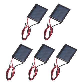 5-Pack 6V 60mA Mini Solar Panels - Polycrystalline DIY Cells For Lights & Chargers