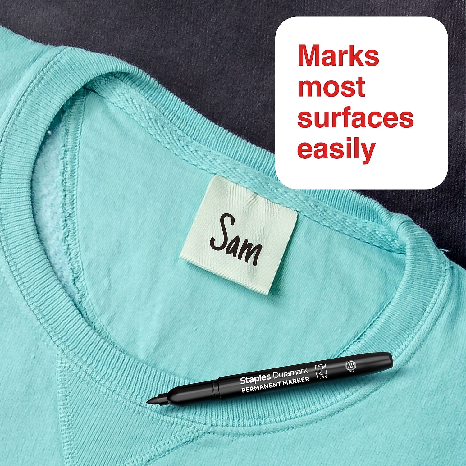 Staples Duramark Permanent Marker Fine Tip Black 36/Pack (ST62949)