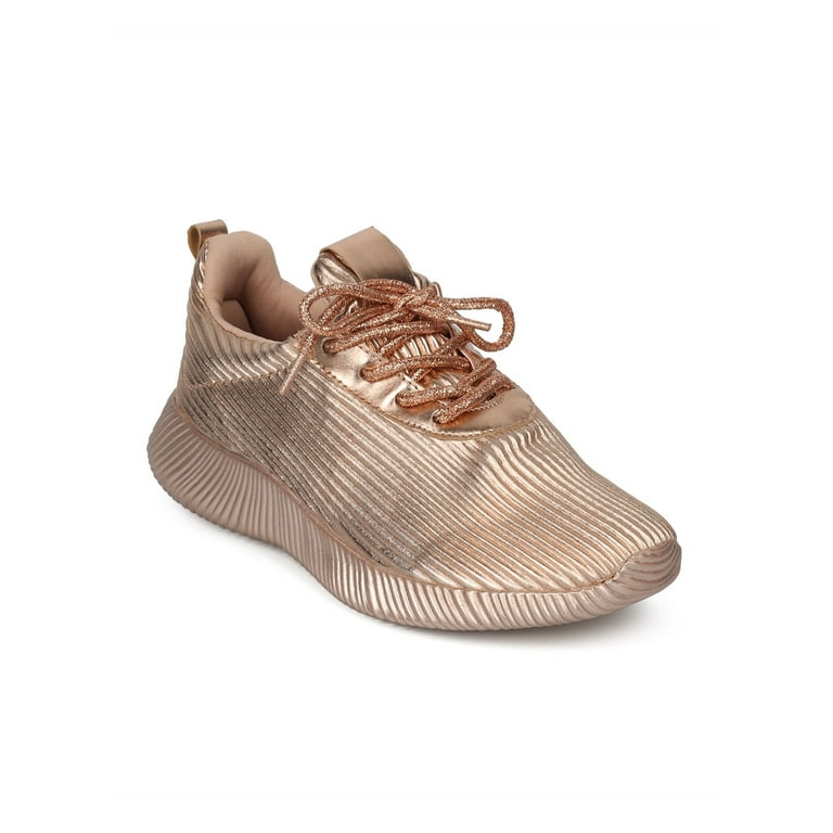 Qupid rose shop gold sneakers