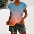 thumbnail image 4 of Ruimatai Women's Bohemian Paisley Print T-Shirt Casual Round Neck Short Sleeve Blouse Soft Breathable Summer Top, 4 of 6