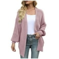 thumbnail image 2 of WFJCJPAF Clearance! Sweater for Women under $10,Fashion Women Casual Long Sleeve Long Sweater Coat Cardigan Blouse Tops - Pink L, 2 of 9