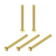 thumbnail image 1 of Unique Bargains Brass Hex Bolts, M5x50mm 5 Pack Fully Thread Grade 4.8 Machine Screws, 1 of 4