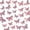 Red & Pink, variant on 72PCS Silver Butterflies, 3D Butterfly Wall Decor 4 Styles Butterfly Stickers Removable Butterflies Decorations for Crafts Bouquet Cake Decorating Flower Arrangements Birthday Party(Clear)