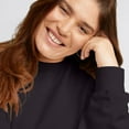 thumbnail image 3 of Hanes Originals Women's Fleece Sweatshirt (Plus Size) Black 2X, 3 of 5