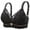 Black, variant on Women's Adjustable Breathable Top Bra Without Steel Ring Red 36