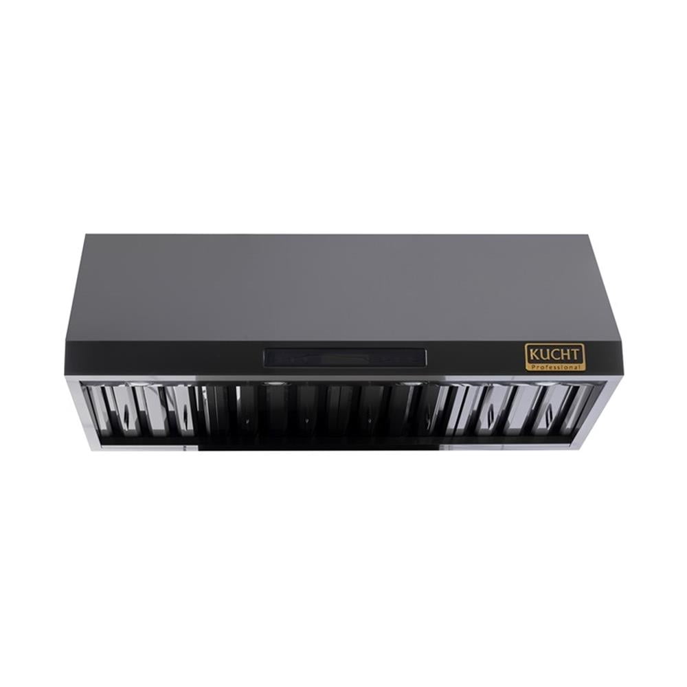 Pemberly Row 48" Dual Fuel Range Natural Gas in Titanium & Wall Mount Range Hood