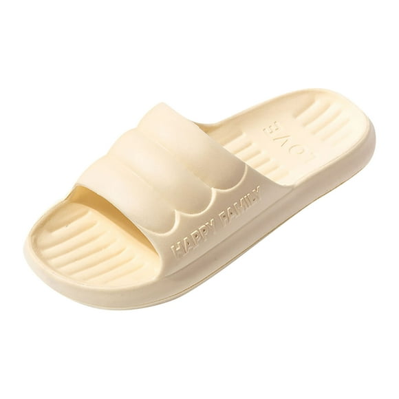 nsendm Women Shoes Adult Female Adult Slippers Women Outdoor Women Slippers Fashionable All Season New Pattern Simple Solid Glass Slippers for Women Yellow 8