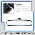 thumbnail image 3 of RIONIMA 10" Rear View Mirror, Day Night Interior RearView Mirror Compatible With Most Car, 3 of 6
